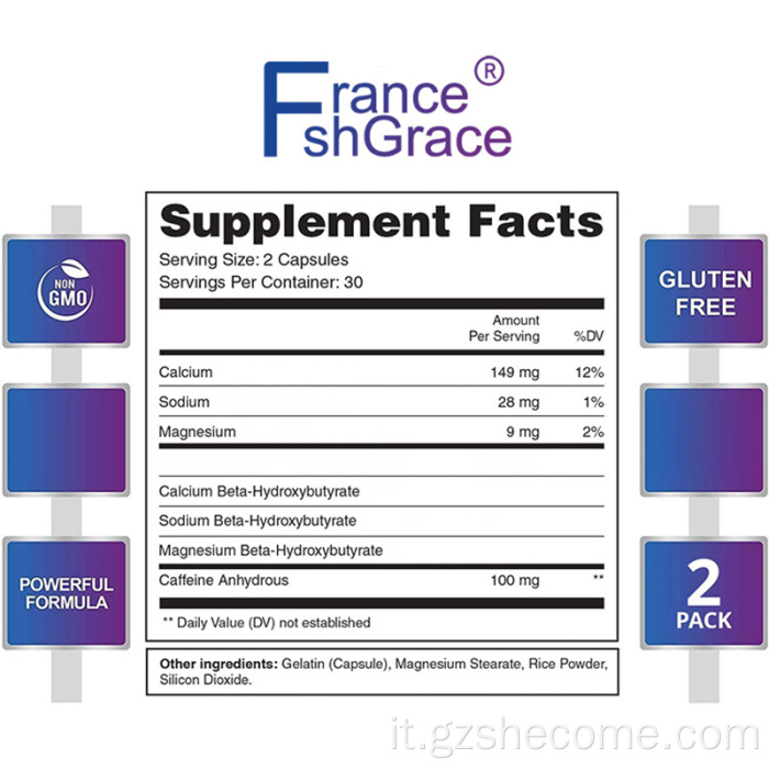 Supplemento di keto Burner grasso perdita di peso Capsule cheto